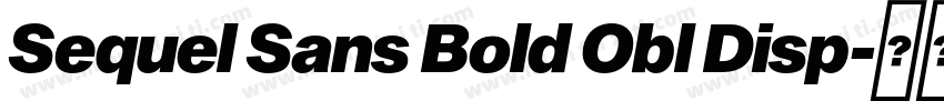Sequel Sans Bold Obl Disp字体转换